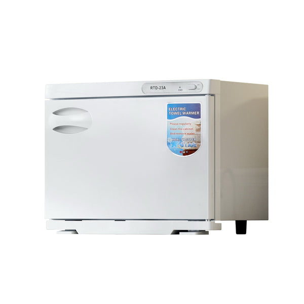 Devanti 23L Towel Warmer UV Sterilizer Heater Cabinet Beauty SPA Salon White Devanti