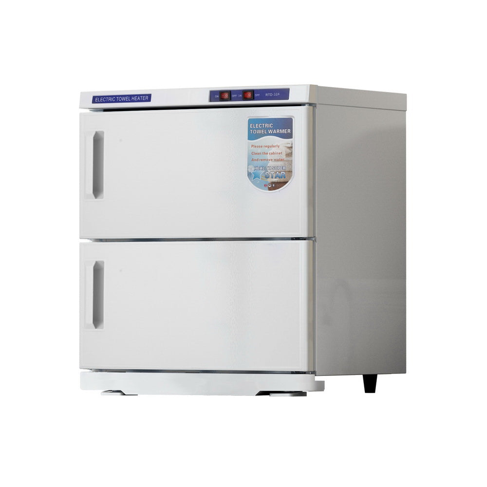Devanti 32L Towel Warmer UV Sterilizer Heater Cabinet Beauty SPA Salon White Devanti