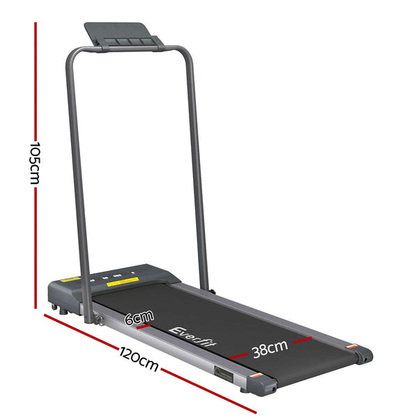 Everfit Treadmill Electric Walking Pad Home Gym Office Fitness 380mm Grey Everfit