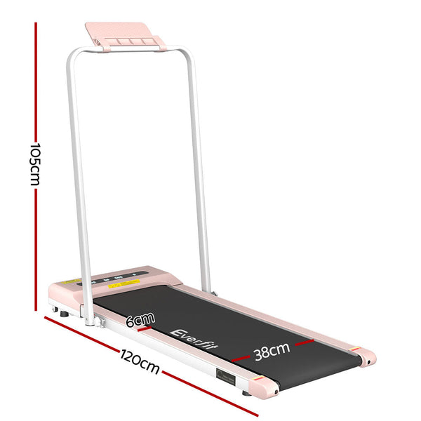 Everfit Treadmill Electric Walking Pad Home Gym Office Fitness 380mm Pink Everfit