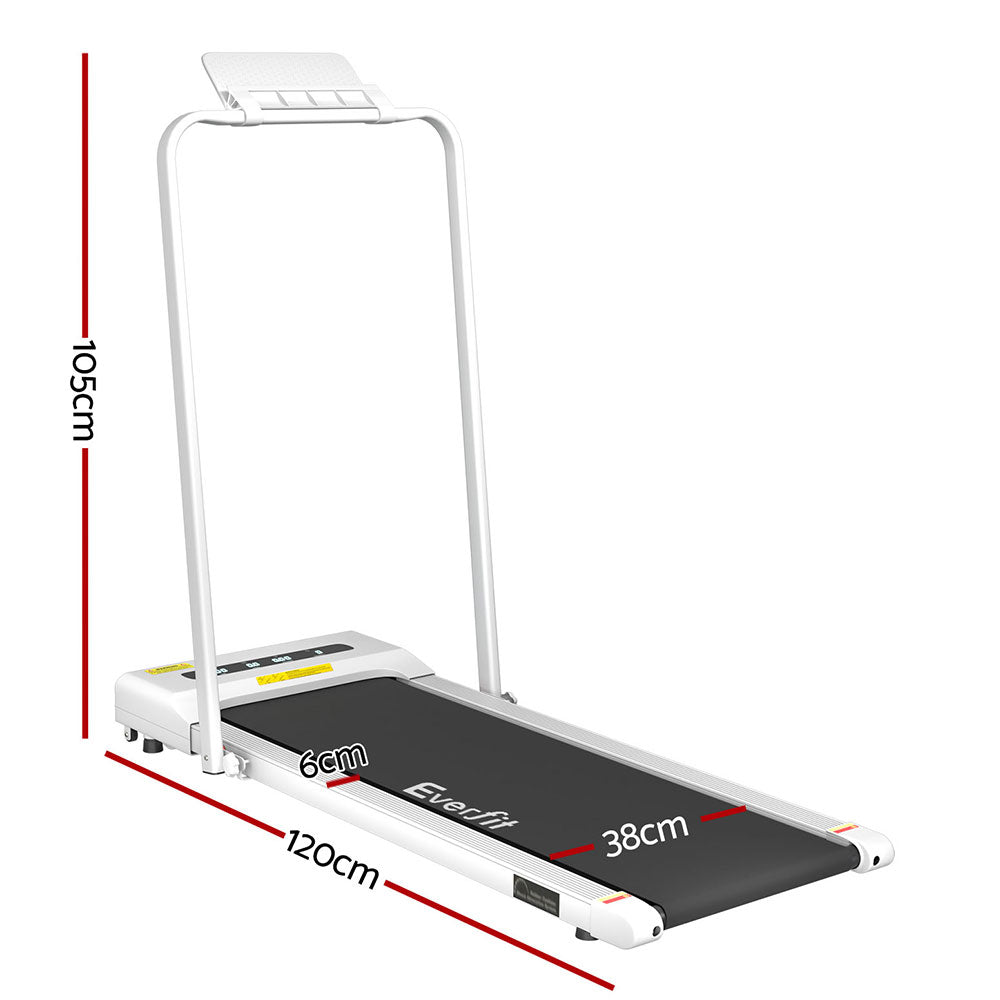 Everfit Treadmill Electric Walking Pad Home Gym Office Fitness 380mm White Everfit
