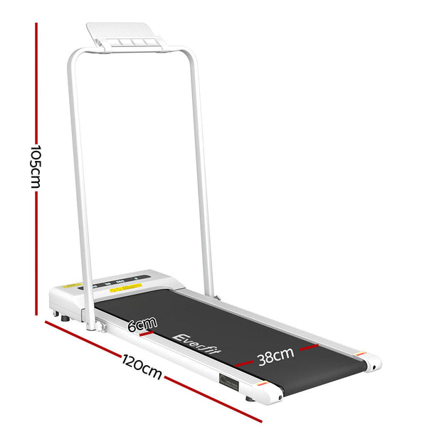 Everfit Treadmill Electric Walking Pad Home Gym Office Fitness 380mm White Everfit
