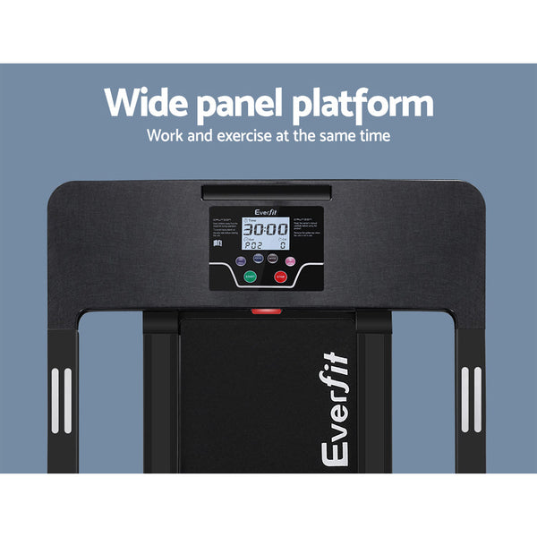 Everfit Electric Treadmill Home Gym Exercise Running Machine Fitness Equipment Compact Fully Foldable 420mm Belt Black Everfit