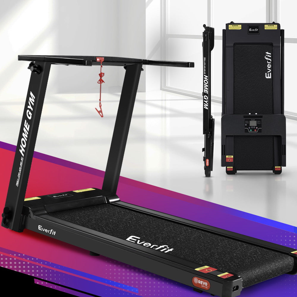 Everfit Electric Treadmill Home Gym Exercise Running Machine Fitness Equipment Compact Fully Foldable 420mm Belt Black Everfit