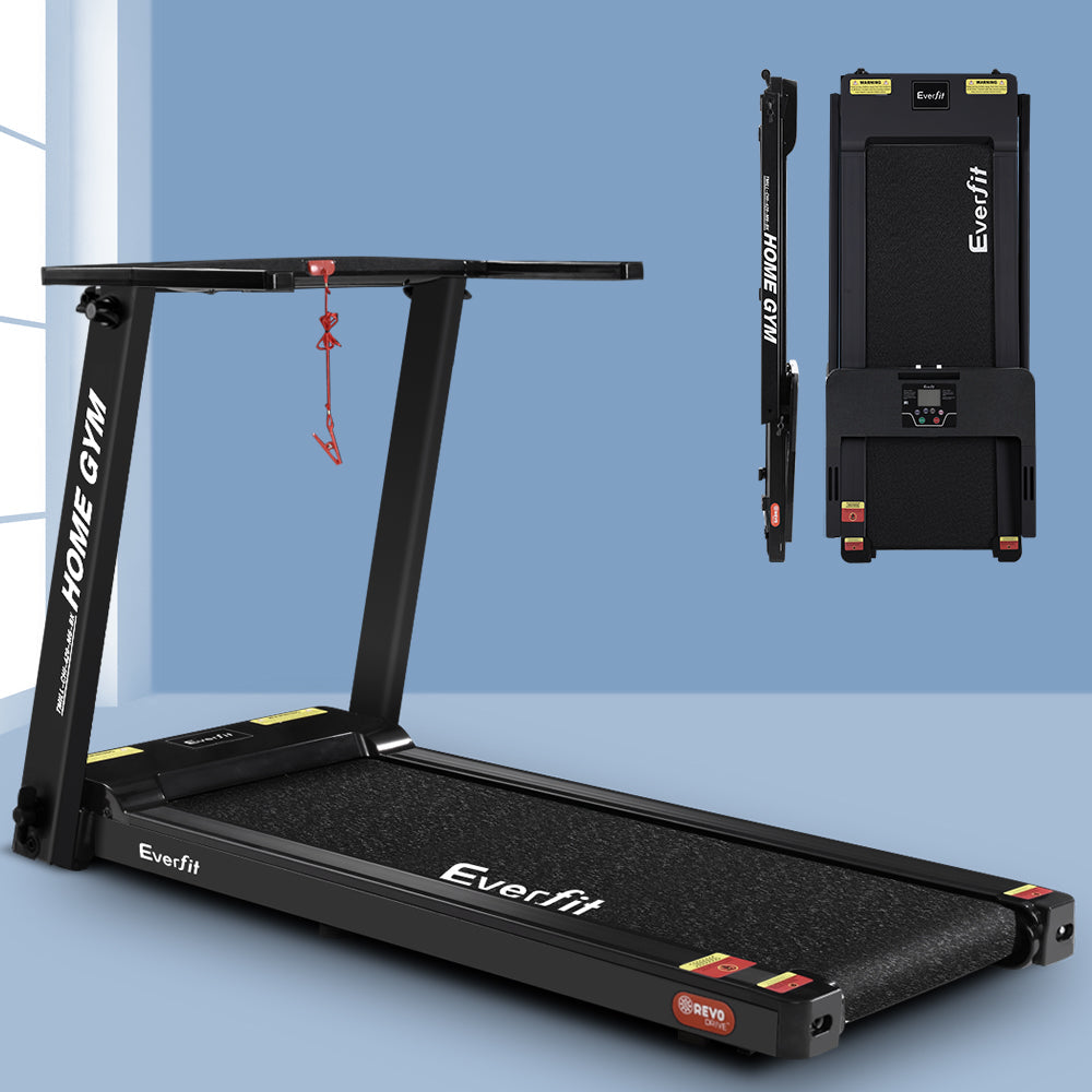 Everfit Electric Treadmill Home Gym Exercise Running Machine Fitness Equipment Compact Fully Foldable 420mm Belt Black Everfit