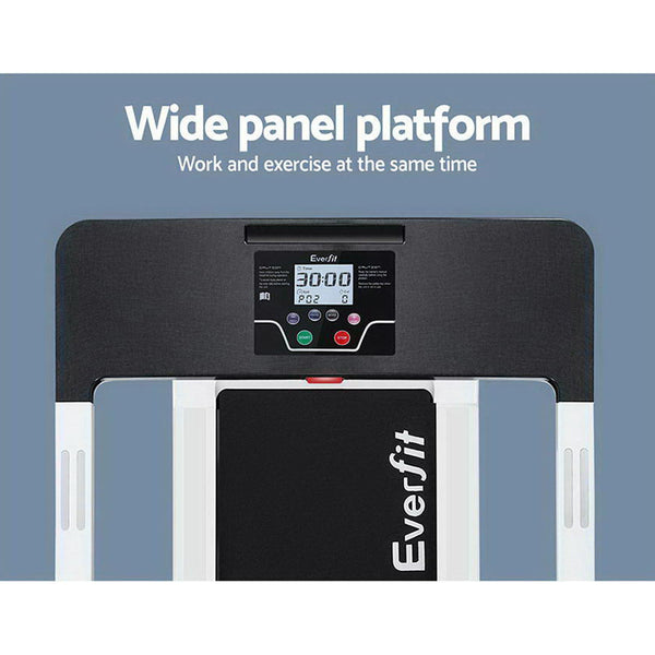 Everfit Electric Treadmill Home Gym Exercise Running Machine Fitness Equipment Compact Fully Foldable 420mm Belt White Everfit