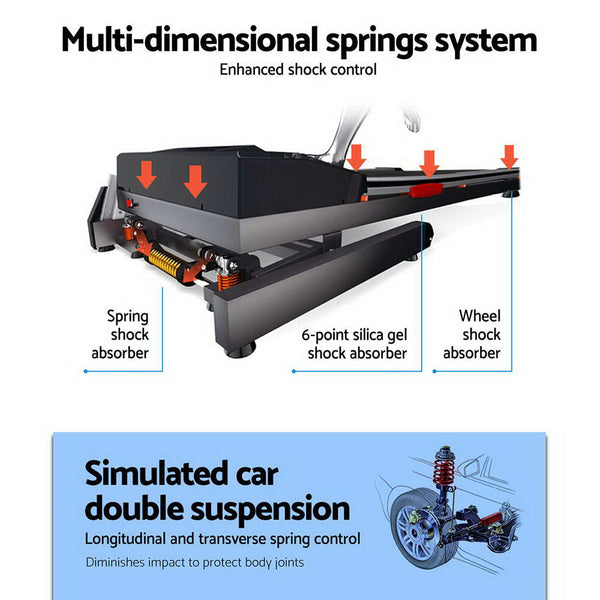 Everfit Electric Treadmill 45cm Incline Running Home Gym Fitness Machine Black Everfit