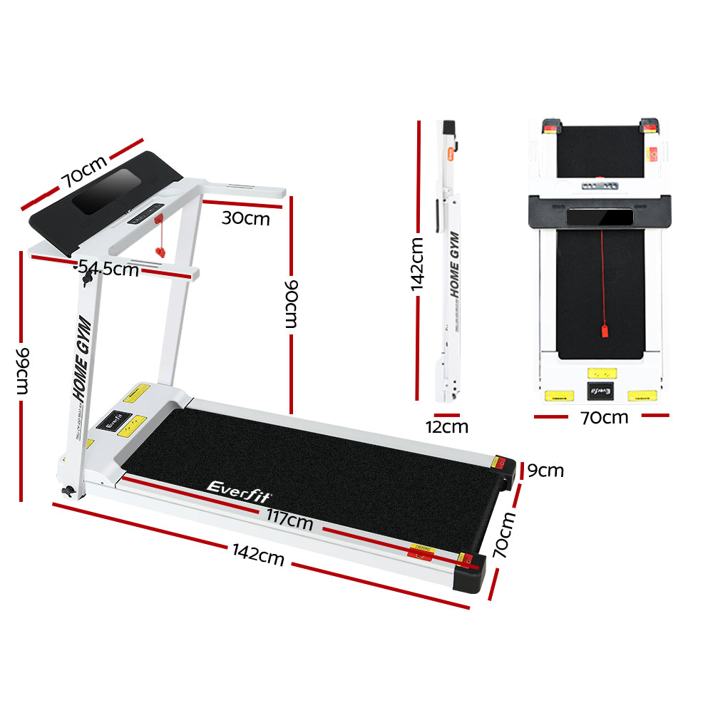 Everfit Treadmill Electric Fully Foldable Home Gym Exercise Fitness White Everfit