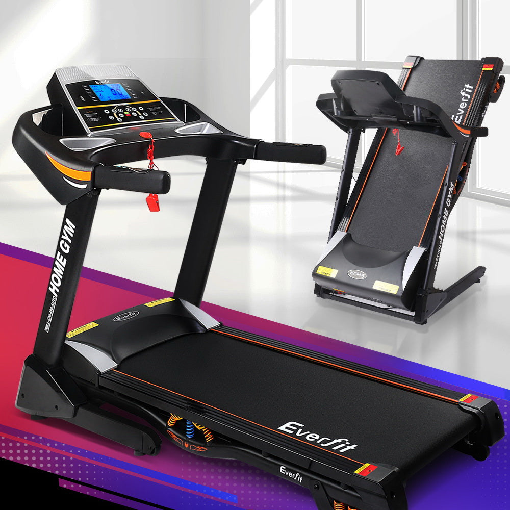 Everfit Electric Treadmill 48cm Incline Running Home Gym Fitness Machine Black Everfit