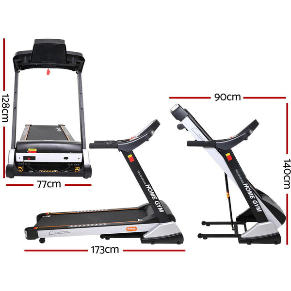 Everfit Electric Treadmill 48cm Incline Running Home Gym Fitness Machine Black Everfit