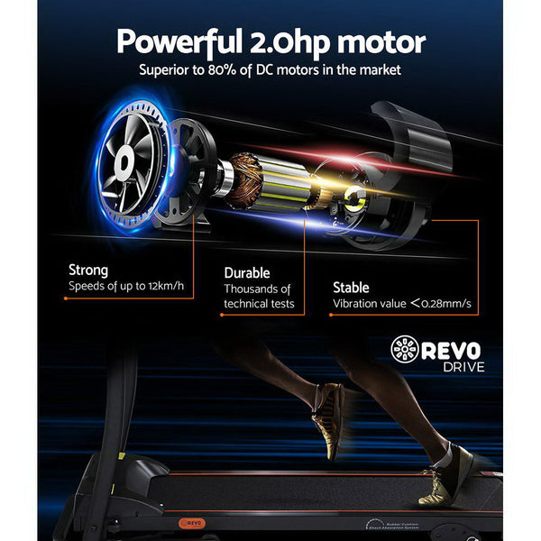 Everfit Electric Treadmill Incline Home Gym Exercise Machine Fitness 400mm Everfit