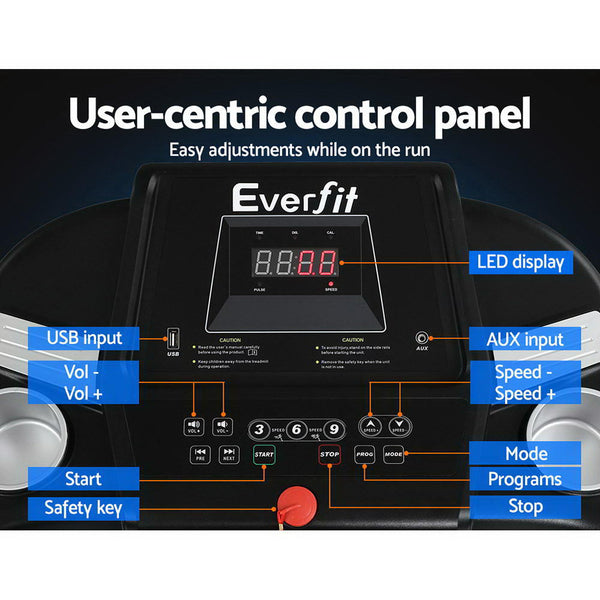 Everfit Electric Treadmill Incline Home Gym Exercise Machine Fitness 400mm Everfit