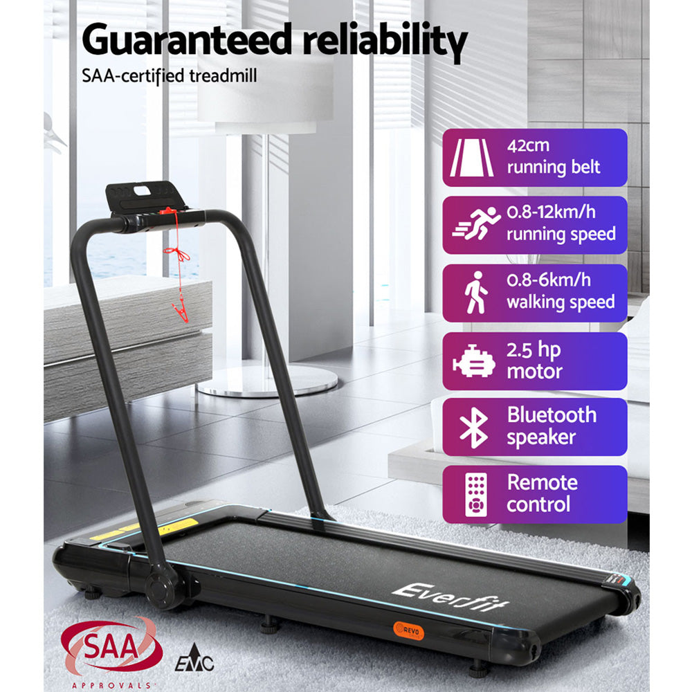Everfit Treadmill Electric Walking Pad Home Office Gym Fitness Remote Control Everfit