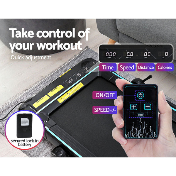 Everfit Treadmill Electric Walking Pad Home Office Gym Fitness Remote Control Everfit