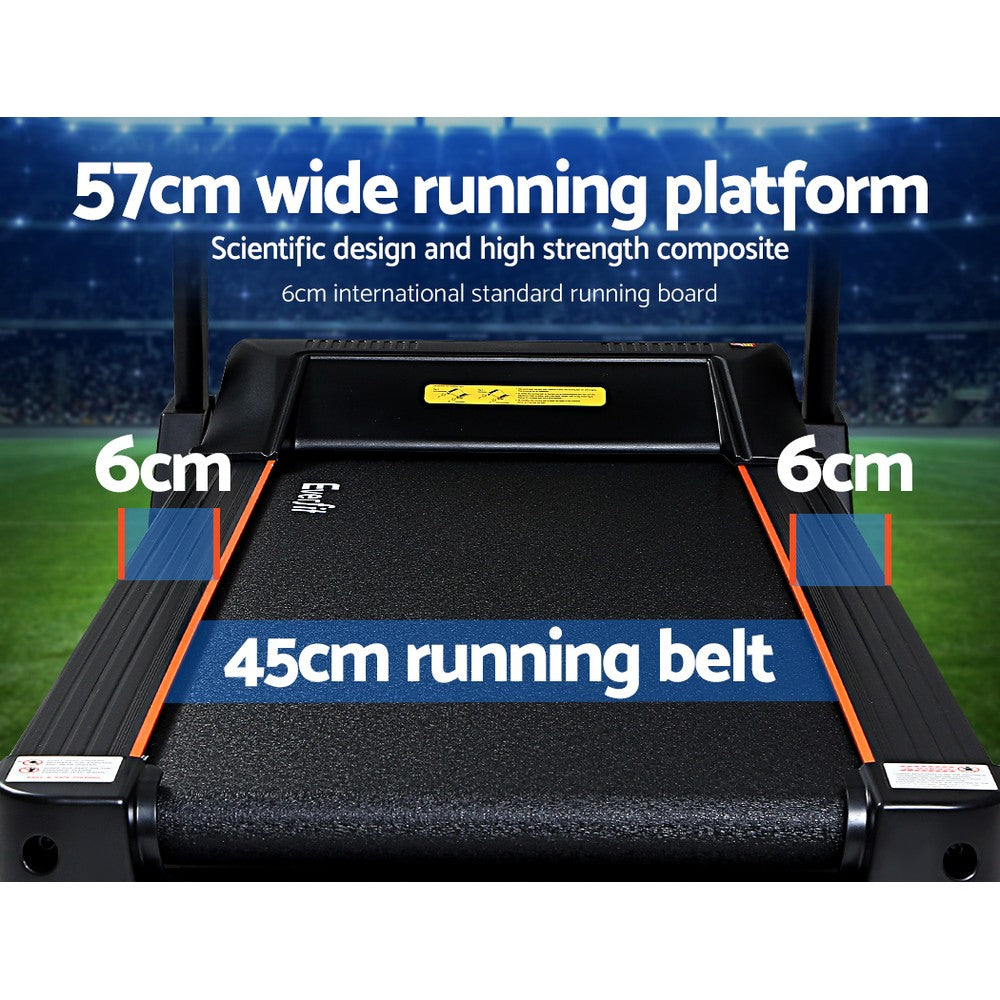 Everfit Electric Treadmill 45cm Incline Running Home Gym Fitness Machine Black Everfit