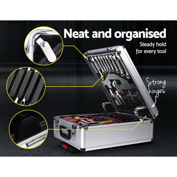 786pcs Tool Kit Trolley Case Mechanics Box Toolbox Portable DIY Set SL Giantz