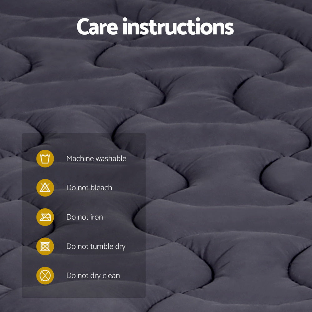 Giselle Bedding Mattress Topper Pillowtop 3-Zone Mat Pad Single Giselle Bedding