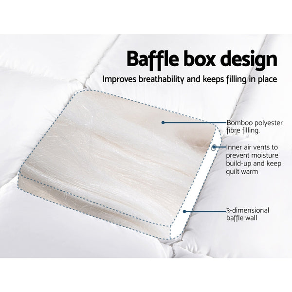 Giselle Double Mattress Topper Bamboo Fibre Pillowtop Protector freeshipping - Awezingly