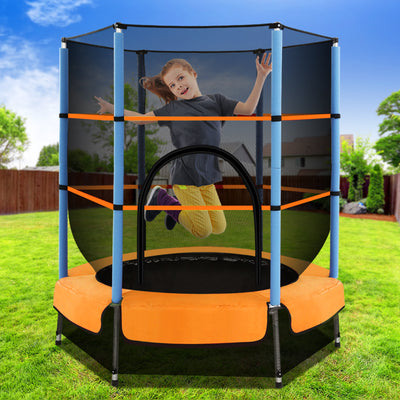 Everfit 4.5FT Trampoline Round Trampolines Kids Enclosure Safety Net Padding