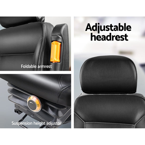Giantz Adjustbale Tractor Seat with Suspension - Black Giantz