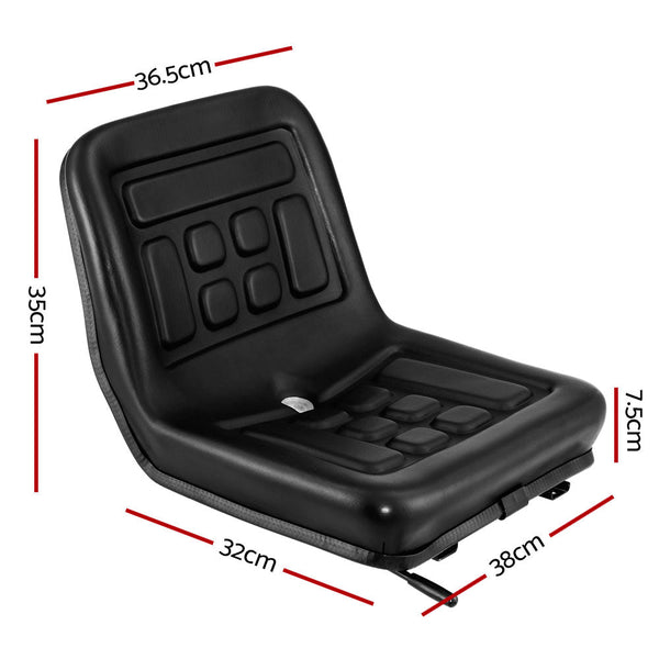 Giantz Tractor Seat Forklift Excavator Bulldozer Universal Suspension Backrest Truck Chair Giantz
