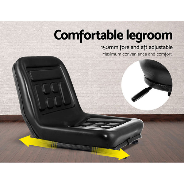 Giantz Tractor Seat Forklift Excavator Bulldozer Universal Suspension Backrest Truck Chair Giantz