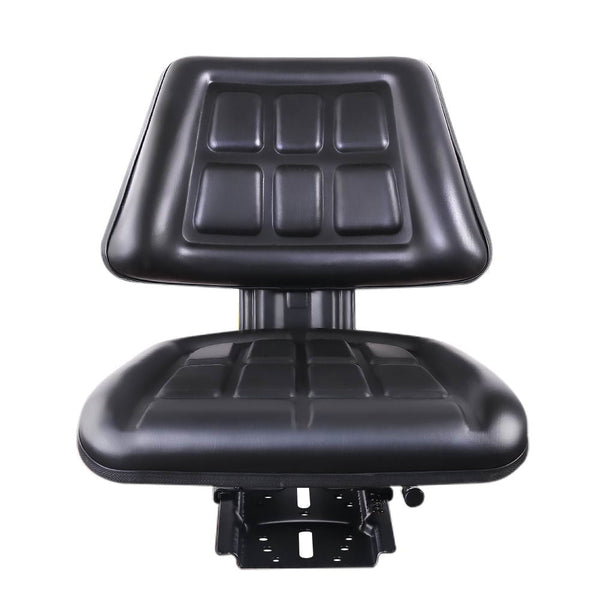 Giantz PU Leather Tractor Seat with Sliding Track - Black Giantz