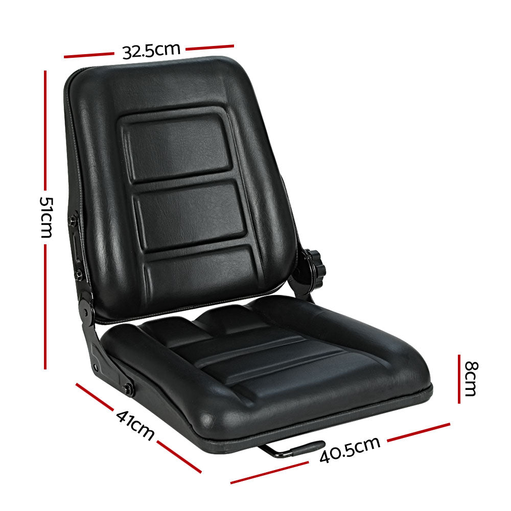 Giantz Adjustable Tractor Seat Forklift Excavator Truck Universal Backrest Chair Giantz
