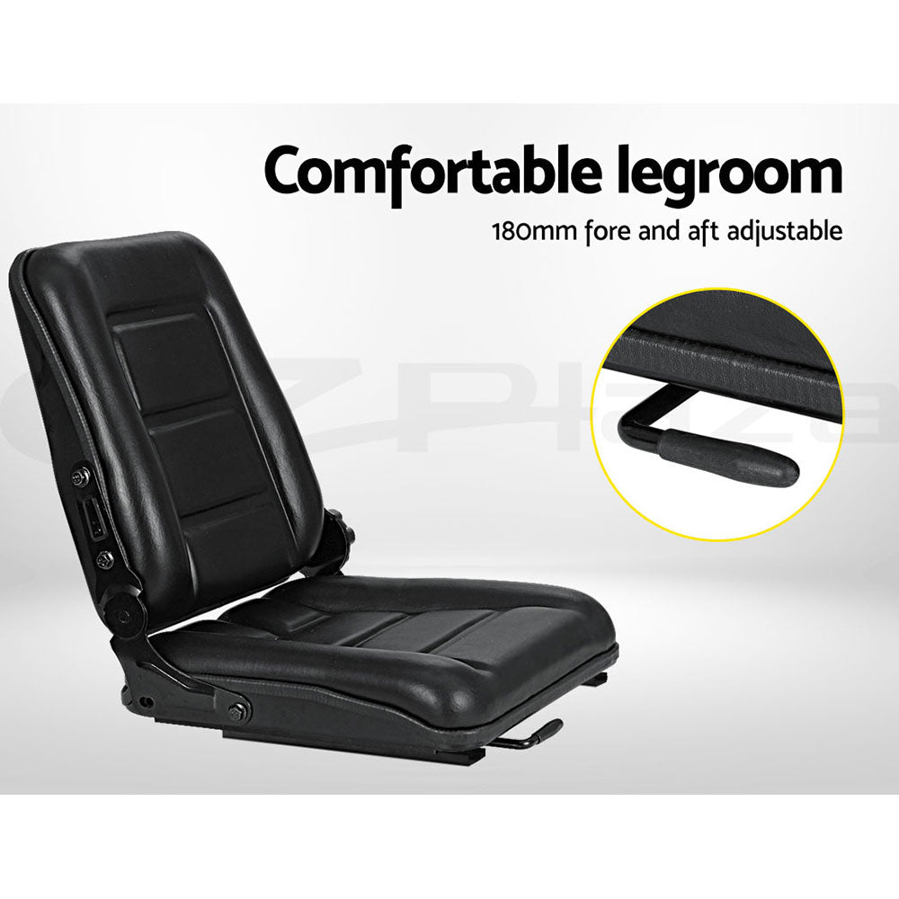 Giantz Adjustable Tractor Seat Forklift Excavator Truck Universal Backrest Chair Giantz