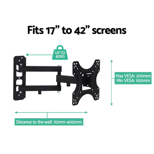 Artiss TV Wall Mount Bracket Tilt Swivel Full Motion 32 37 42 Inch Plasma Screen LCD Artiss
