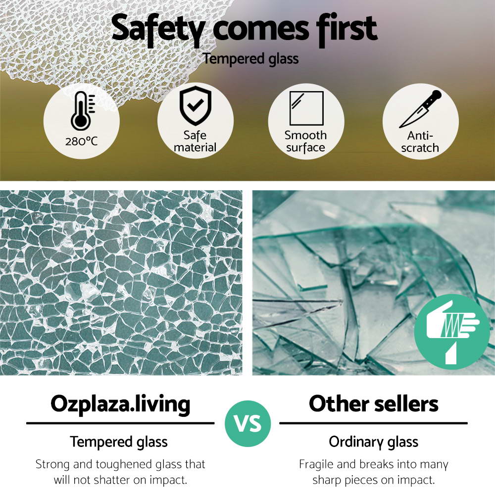 Artiss Monitor Stand Riser with Height Adjustable Computer Laptop Printer Screen Glass Display Shelf Artiss