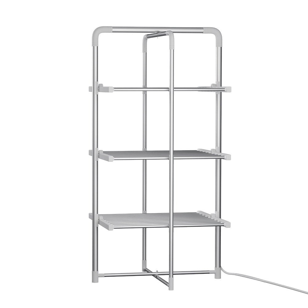 Devanti Electric Heated Towel Clothes Rail Rack Airer Dryer Warmer Stand 300W Devanti