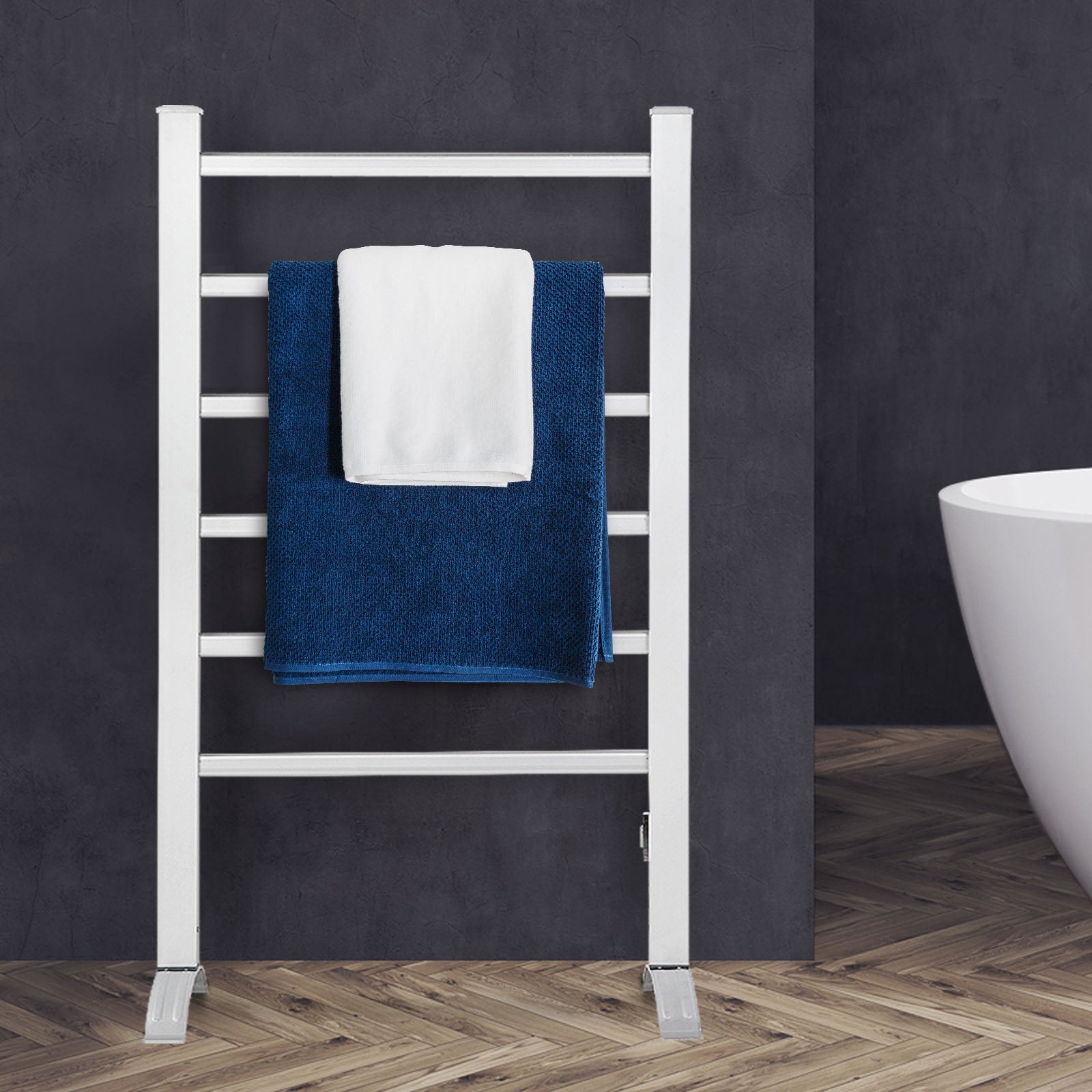 Devanti Electric Heated Towel Rail Rails Warmer Rack Aluminium Bar Bathroom freeshipping - Awezingly
