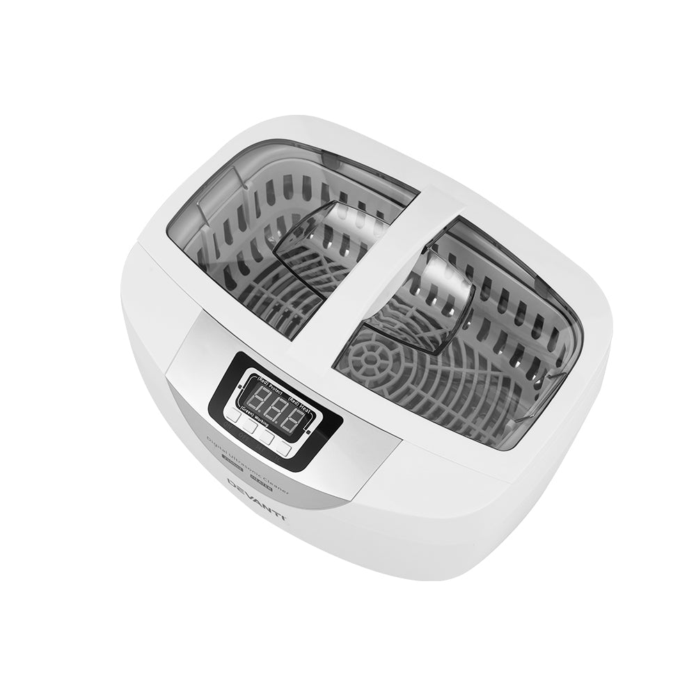 Devanti 2500ml Ultrasonic Cleaner Heater Jewellery Glasses Cleaning Machine 70W Devanti