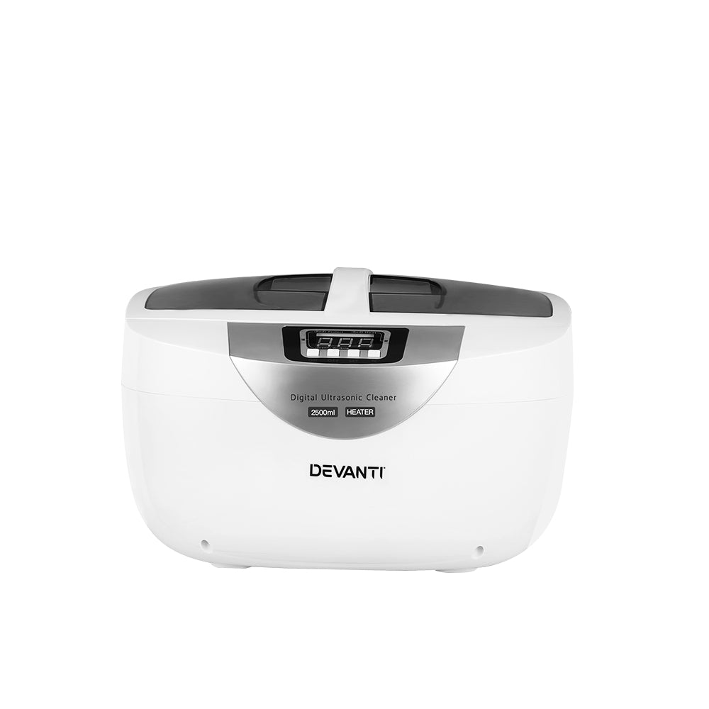 Devanti 2500ml Ultrasonic Cleaner Heater Jewellery Glasses Cleaning Machine 70W Devanti
