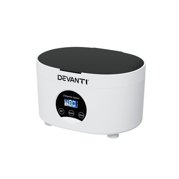 Devanti 600ml Ultrasonic Cleaner Timer Jewellery Glasses Cleaning Machine Degas Devanti