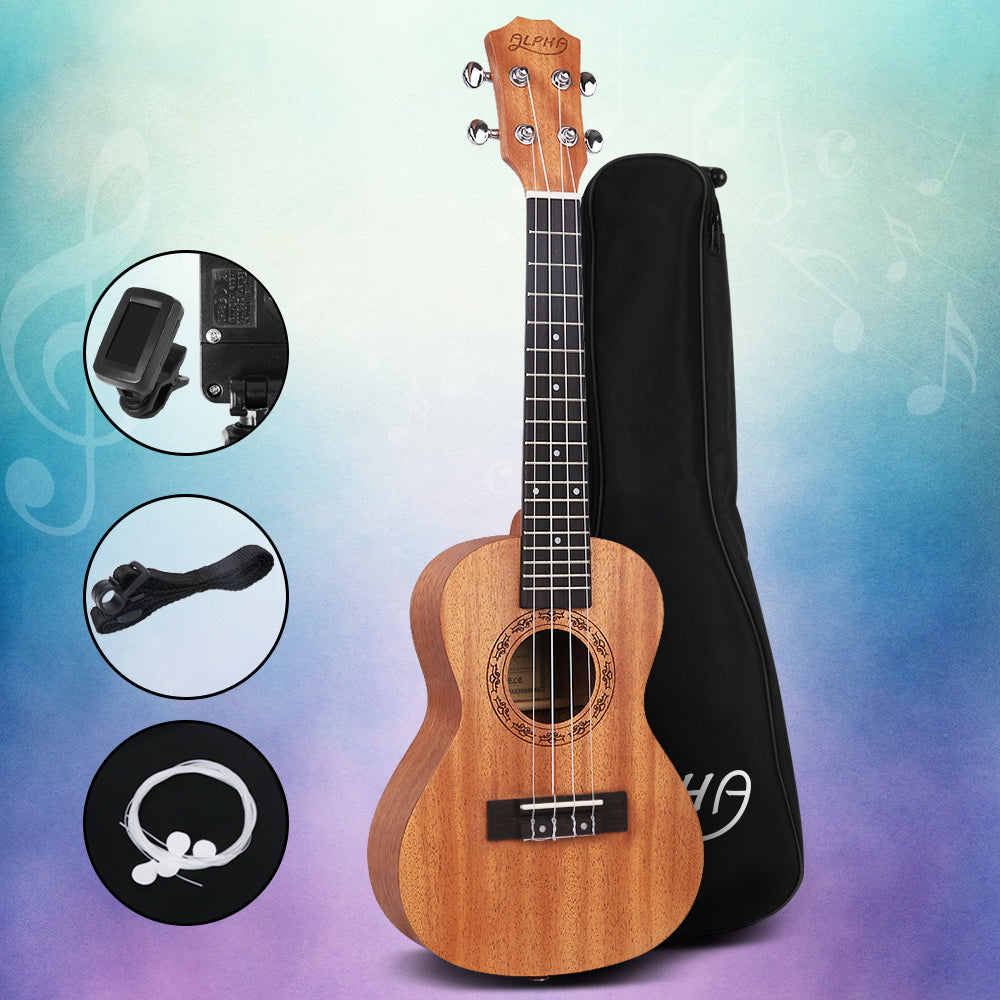 ALPHA 23 Inch Ukulele Mahogany Hawaii Guitar