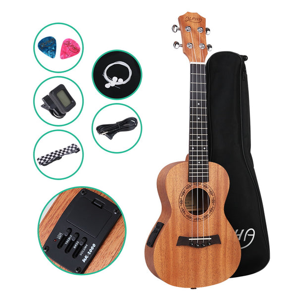 ALPHA 26 Inch Tenor Ukulele Electric Hawaii Guitar with EQ freeshipping - Awezingly
