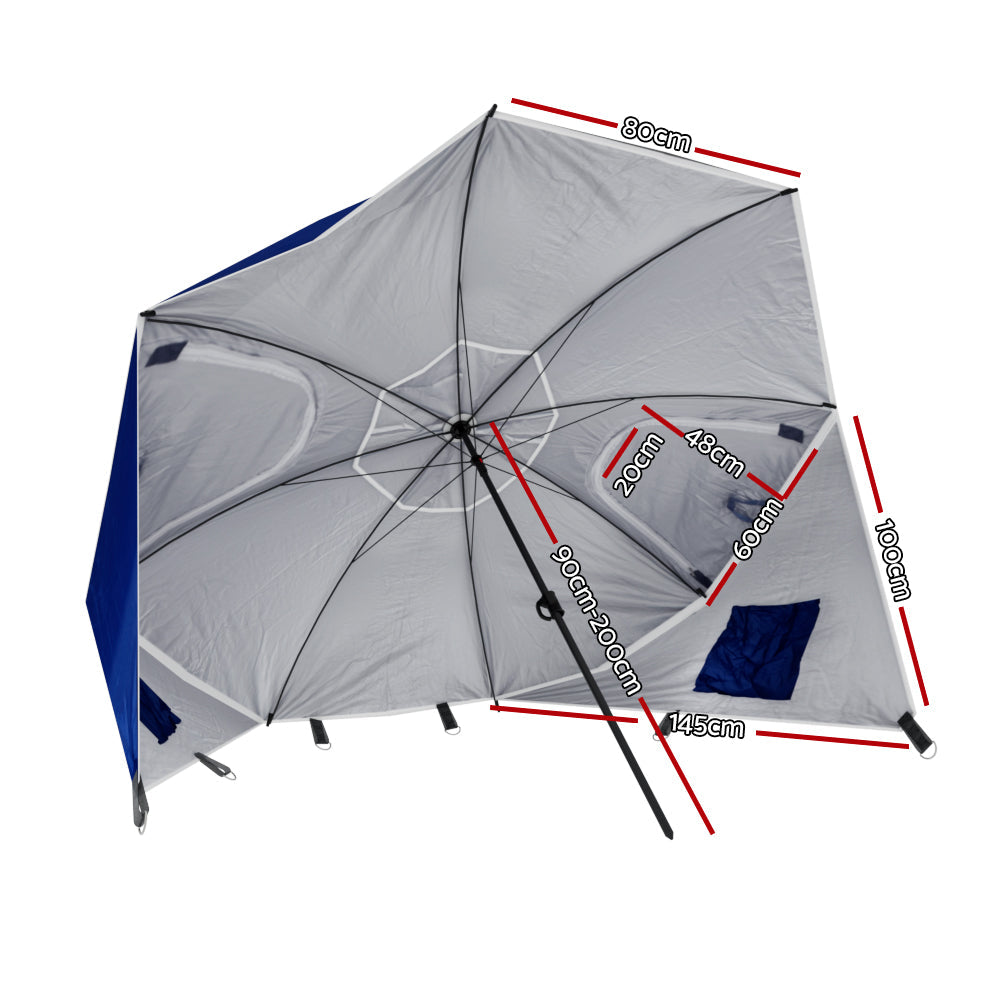 Instahut Outdoor Beach Umbrella Garden Umbrellas Sun Extension Pole Sun Canpoy Does not apply