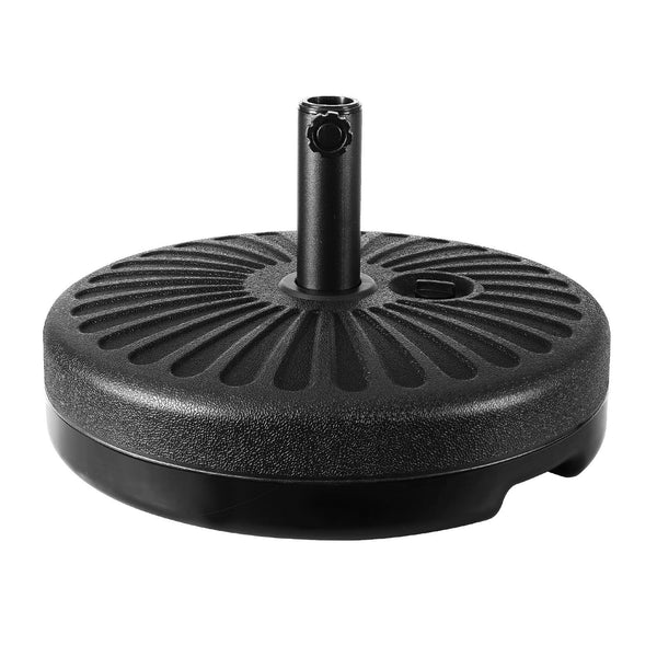 Instahut Outdoor Umbrella Pole Umbrellas 3M W/ Base Garden Stand Deck Charcoal Does not apply
