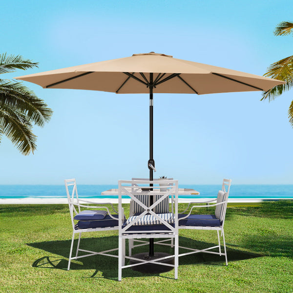 Instahut Outdoor Umbrella 3m Umbrellas Beach Garden Tilt Sun Patio Deck Pole UV Instahut