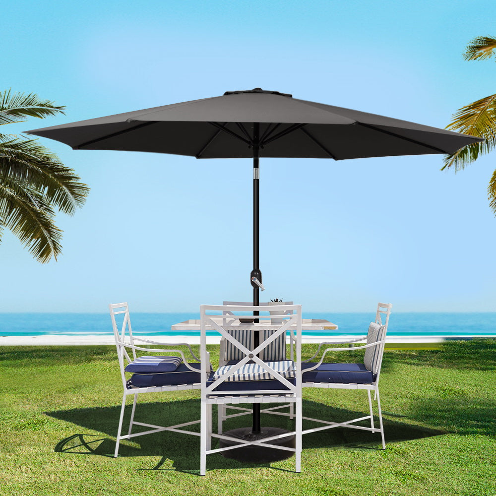 Instahut Outdoor Umbrella 3m Umbrellas Garden Beach Tilt Sun Patio Deck Pole UV Instahut
