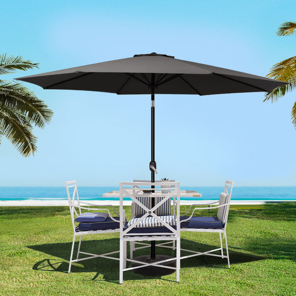 Instahut Outdoor Umbrella 3m Umbrellas Garden Beach Tilt Sun Patio Deck Pole UV Instahut
