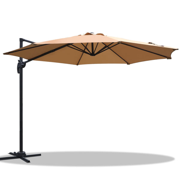 Instahut Roma Outdoor Umbrella - Beige freeshipping - Awezingly