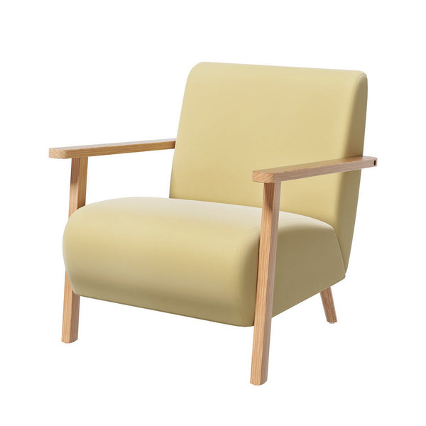 Artiss Armchair Velvet Yellow Olie Artiss