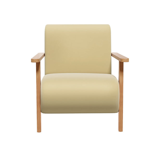 Artiss Armchair Velvet Yellow Olie Artiss