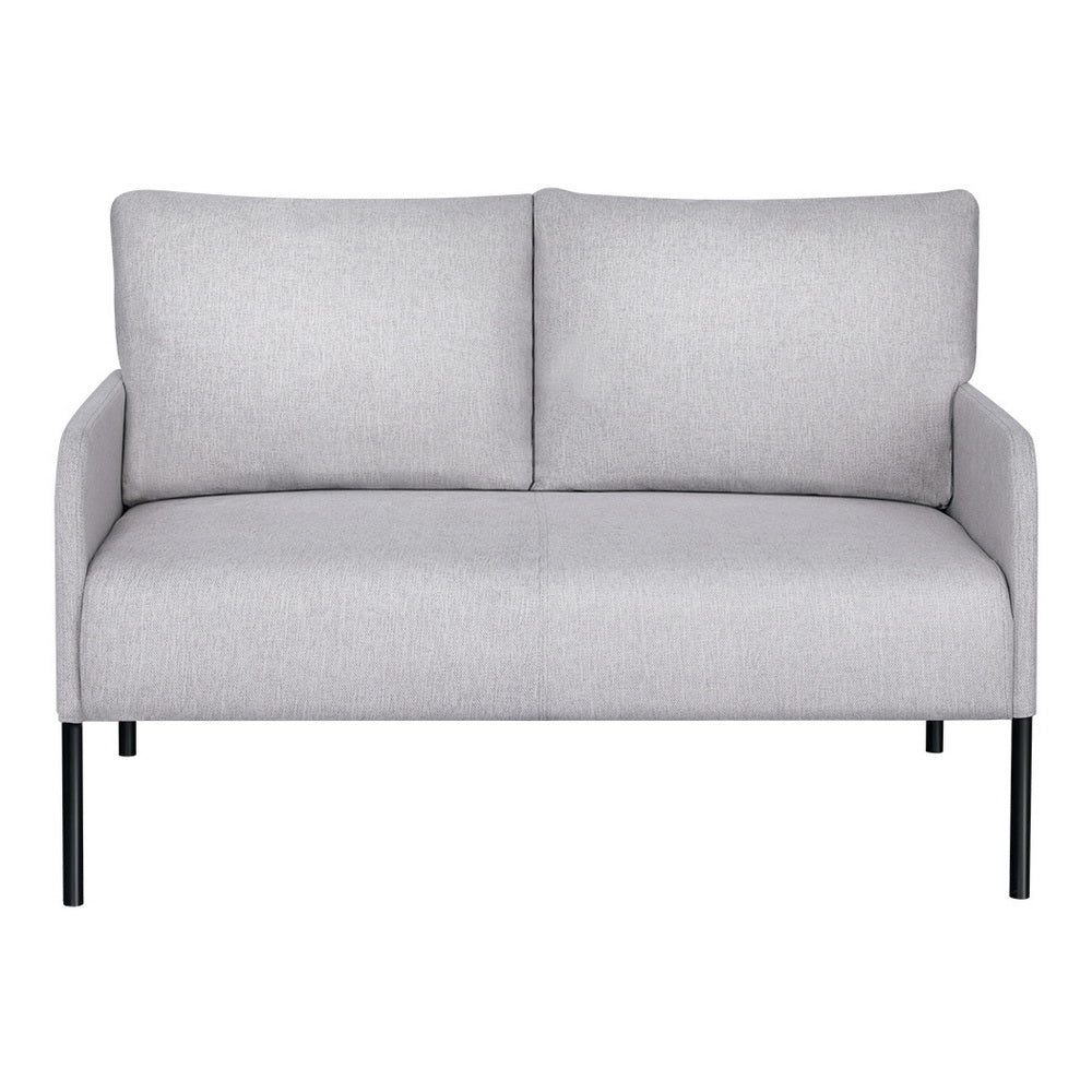 Artiss Armchair 2-Seater Sofa Accent Chair Loveseat Grey Linen Fabric Metal Leg Artiss