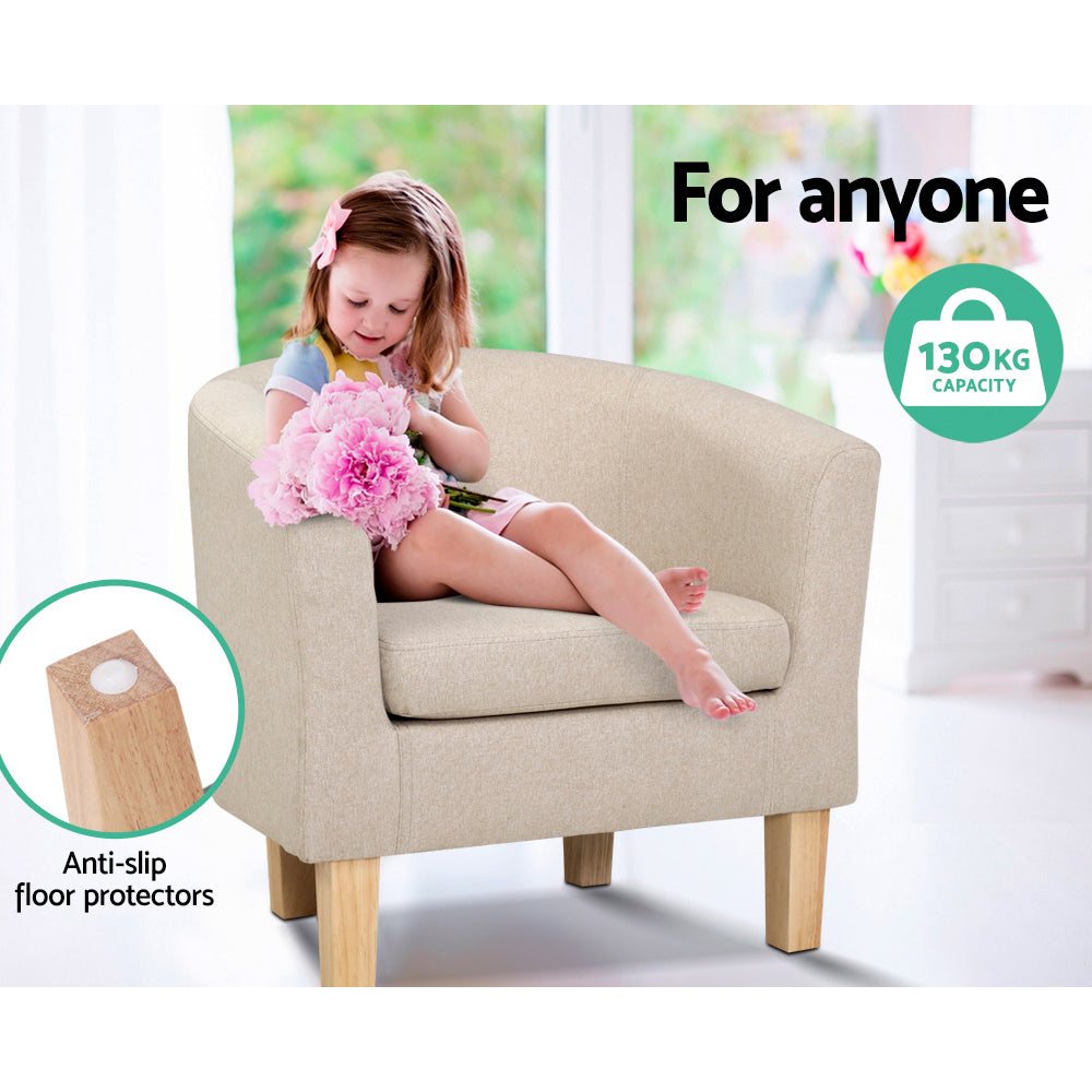 Artiss Armchair Lounge Chair Tub Accent Armchairs Fabric Sofa Chairs Wooden freeshipping - Awezingly