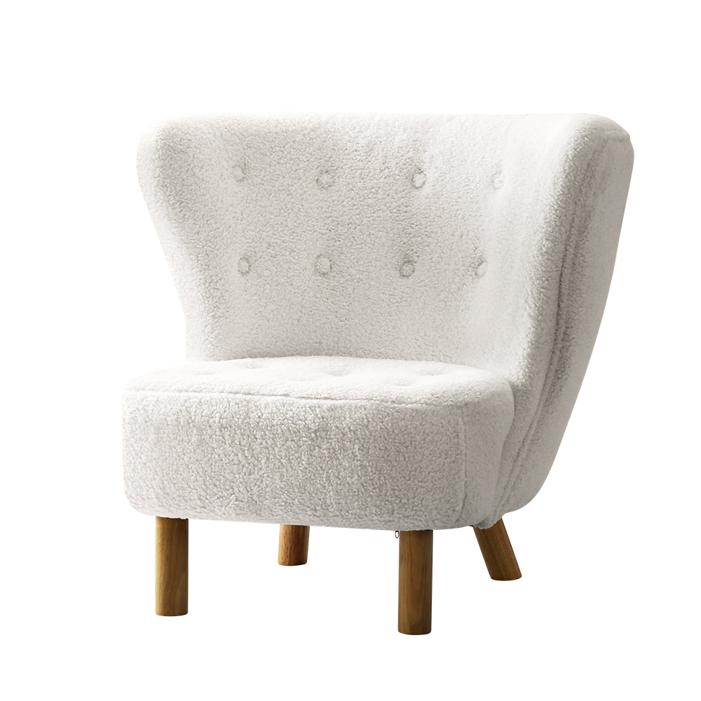 Artiss Armchair Lounge Accent Chair Armchairs Couch Chairs Sofa Bedroom White Artiss
