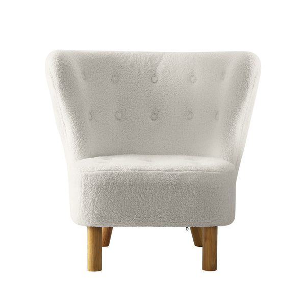 Artiss Armchair Lounge Accent Chair Armchairs Couch Chairs Sofa Bedroom White Artiss